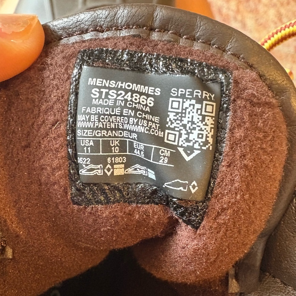 Sperry Men’s | Top-Sider Men's Saltwater Duck Rain Boot Brown Nylon size 11 - Picture 7 of 7